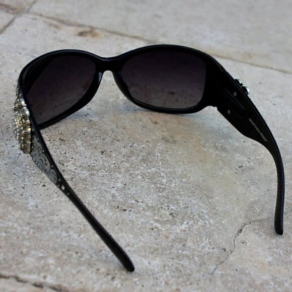 Montana West Concho Sunglasses Rhinestone in Black main image 2